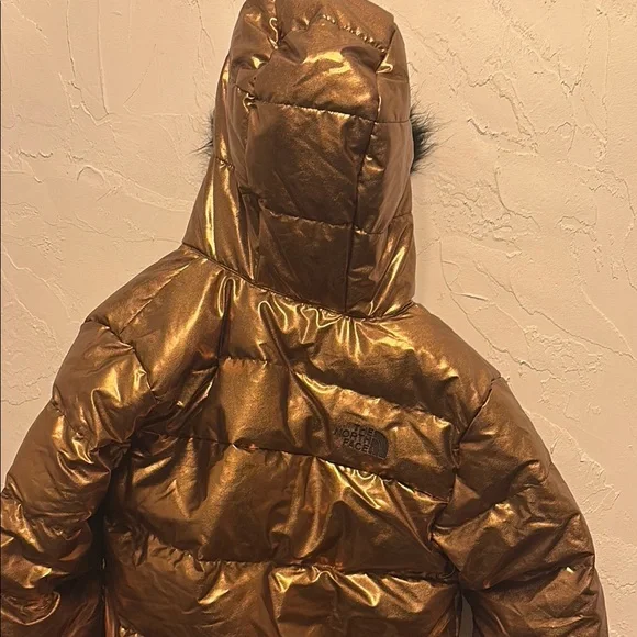 The North Face Metallic Bronze Puffer Jacket.  XL New with tags. - Picture 5 of 5